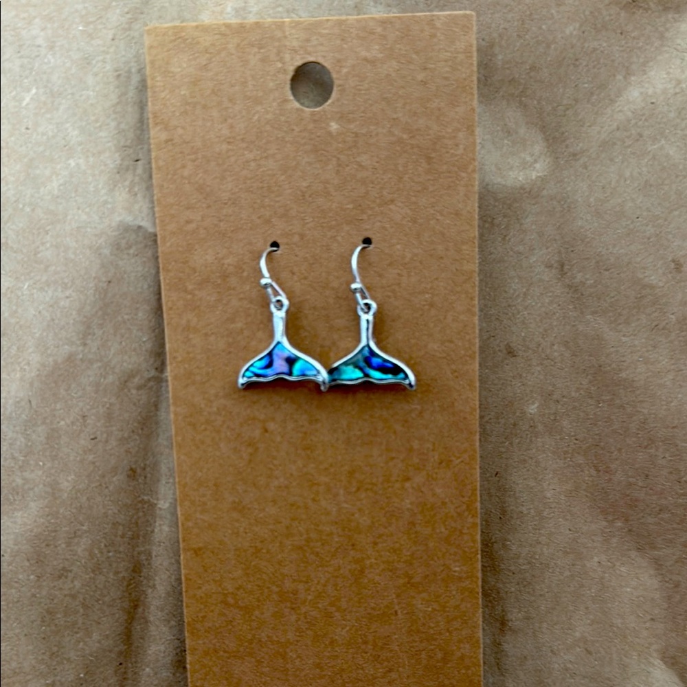 Arrow Blue and Silver Bird Earrings